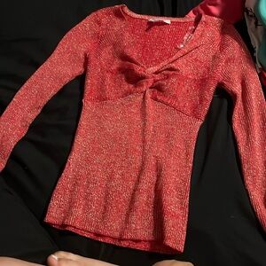 Red glittery top